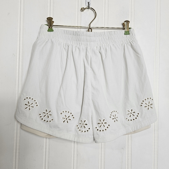 Sweaty Betty Shorts Womens Size 6 Broderie Anglaise Split Tulip Hems - Picture 10 of 15
